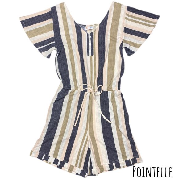 LuLaRoe Xanthe Striped Romper - M - NWT - Picture 1 of 11